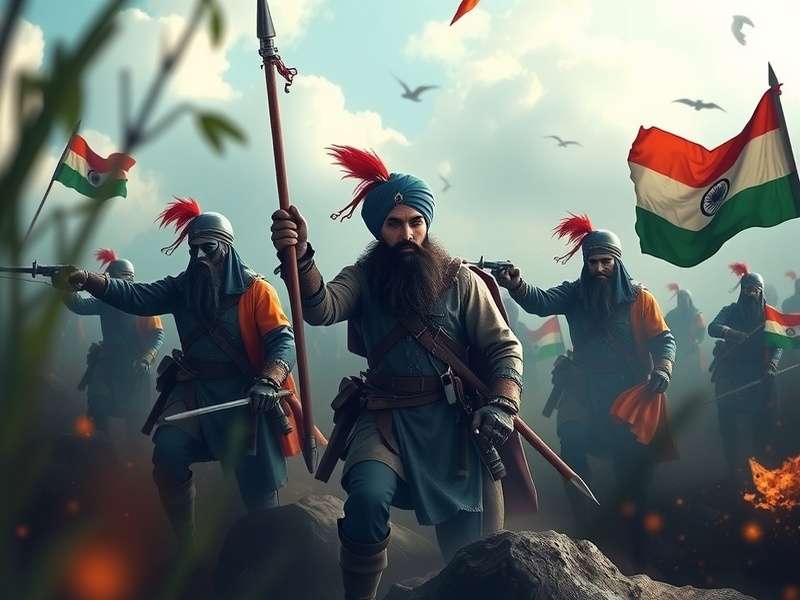 Formidable Sikh Sovereigns battle scene